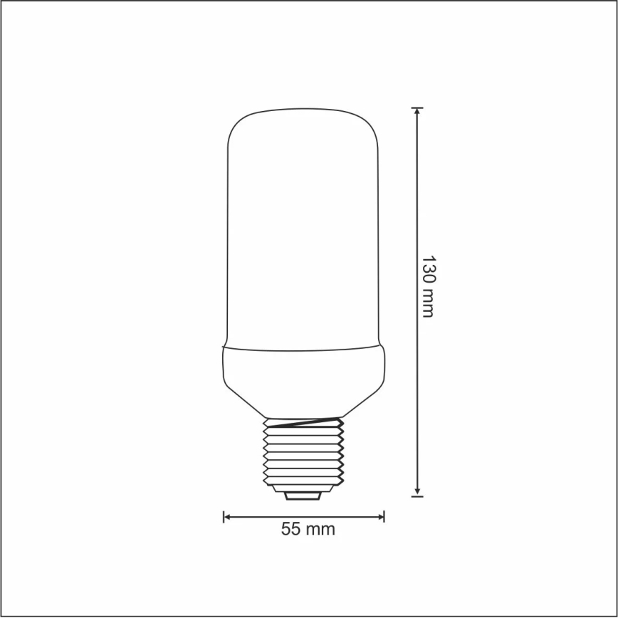 Bec LED FLAME T60 E27/3W/230V 1400K