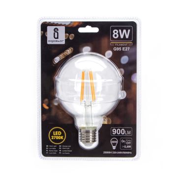 Bec LED G95 E27/8W/230V 2700K Aigostar