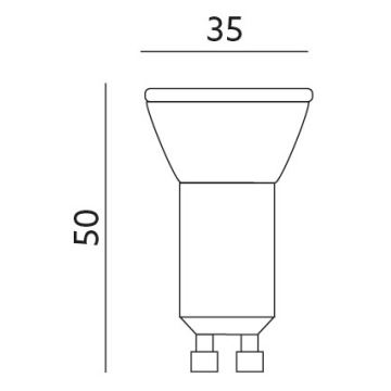 Bec LED GU10-MR11/4W/230V 3000K