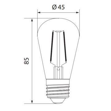 Bec LED LEDSTAR CLASIC ST45 E27/2W/230V 3000K