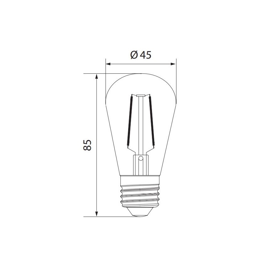 Bec LED LEDSTAR CLASIC ST45 E27/2W/230V 3000K