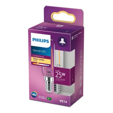 Bec LED pentru frigider VINTAGE Philips T25L E14/2,1W/230V 2700K