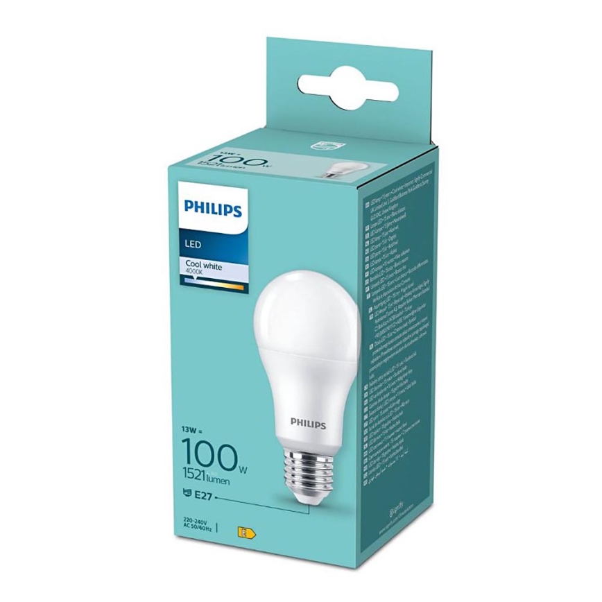 Bec LED Philips A60 E27/13W/230V 4000K