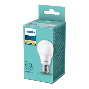 Bec LED Philips A60 E27/8W/230V 2700K