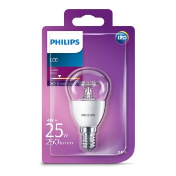 Bec LED Philips E14/4W/230V - LUSTER clar