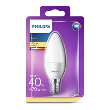 Bec LED Philips E14/5,5W/230V 2700K