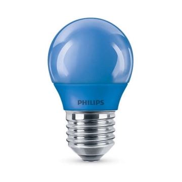 Bec LED Philips P45 E27/3,1W/230V albastru