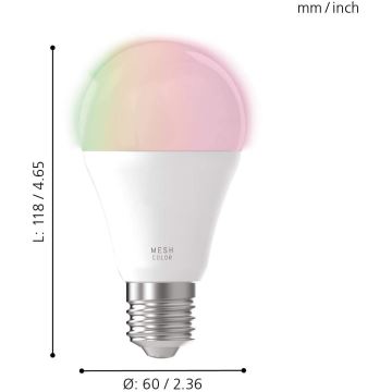 Bec LED RGB dimabil CONNECT E27/9W Eglo