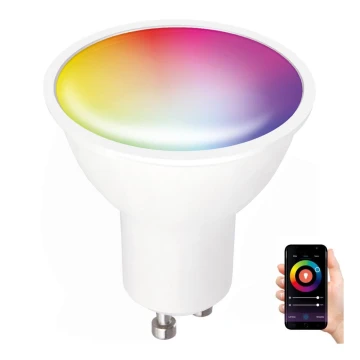 Bec LED RGB dimabil inteligent GU10/5W/230V 2700-6500K Wi-Fi Tuya