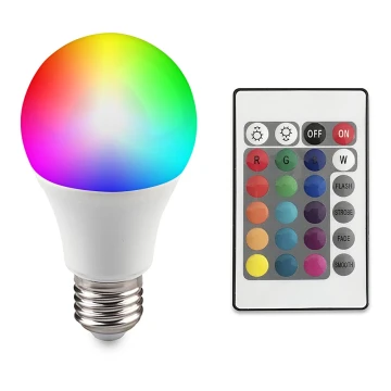 Bec LED RGB E27/6W/230V luminozitate reglabilă 3000K