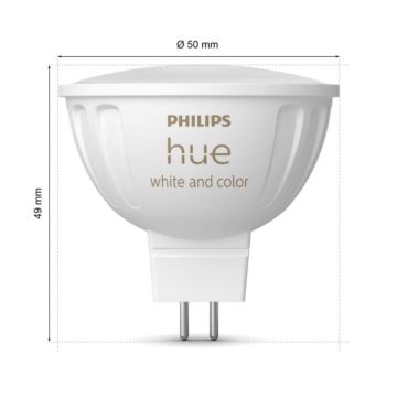 Bec LED RGBW dimabil Philips Hue White And Color Ambiance GU5,3/MR16/6,3W/12V 2000-6500K