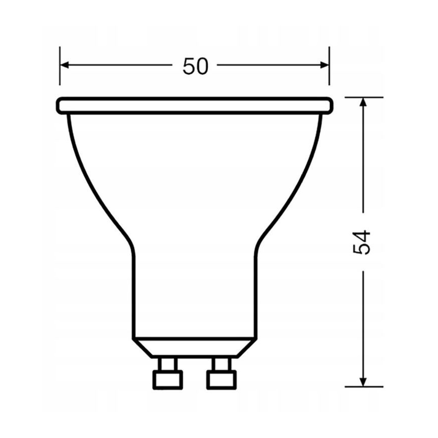 Bec LED VALUE PAR16 GU10/4,5W/230V 2700K 36° Ledvance