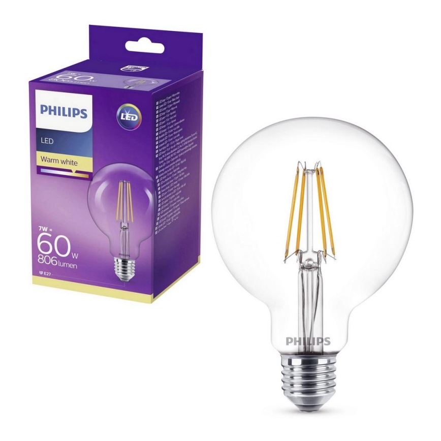 Bec LED VINTAGE Philips E27/7W/230V 2700K