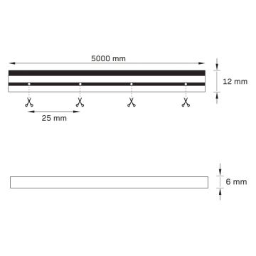 Benzi LED NEON 5 m LED/23W/12V IP65 verde