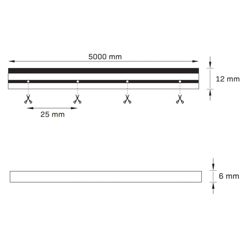 Benzi LED NEON 5 m LED/23W/12V IP65 verde