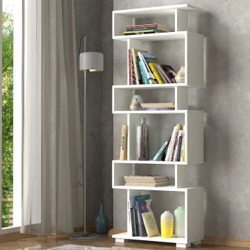 Bibliotecă BLOK 165x60 cm albă