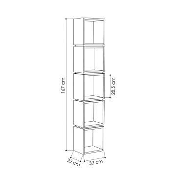 Bibliotecă MULTI 167x32 cm bej