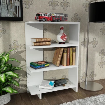 Bibliotecă TRILION 90x61 cm albă