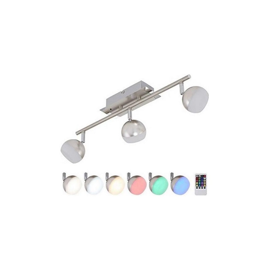 Briloner 2040-032 - LED RGB Lampă spot dimmabilă 3xLED/3,3W/230V + Telecomandă