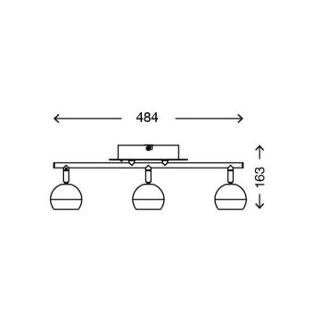 Briloner 2040-032 - LED RGB Lampă spot dimmabilă 3xLED/3,3W/230V + Telecomandă