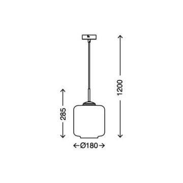 Briloner 4011-017 - Lustră pe cablu 1xE27/40W/230V