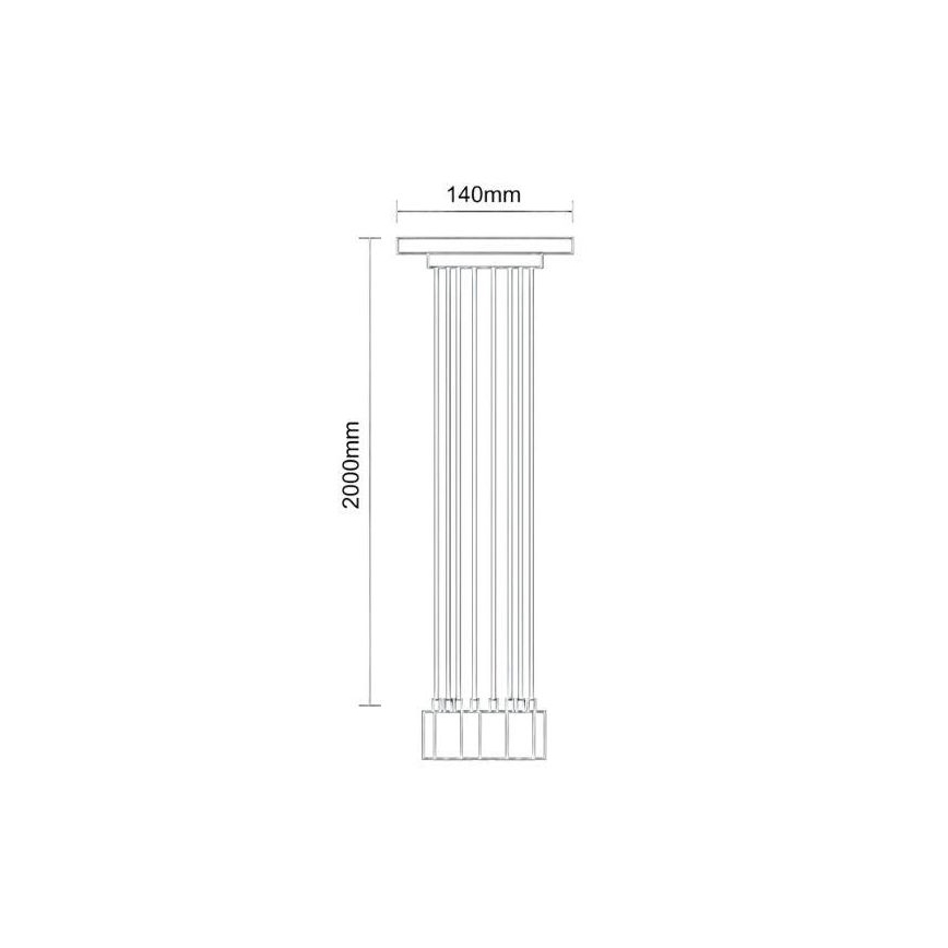 Cablu de alimentare 6xE27/60W/230V negru