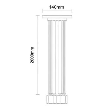 Cablu de alimentare 8xE27/60W/230V negru