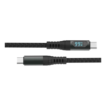 Cablu USB conector tip C afișaj LED 1m