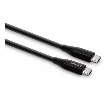 Cablu USB conector USB-C 3.0 2m negru/gri Philips DLC5206C/00