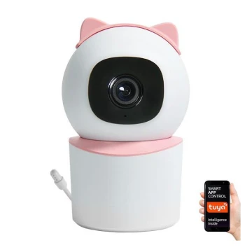 Cameră inteligentă cu senzor Immax NEO 07789L 355° 50° P/T 4MP Wi-Fi Tuya roz