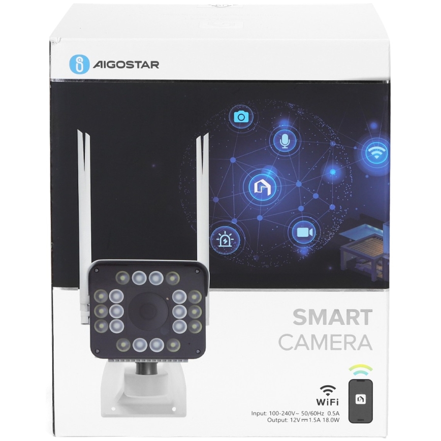 Cameră inteligentă de supraveghere de exterior Aigostar 1080p 230V Wi-Fi IP66