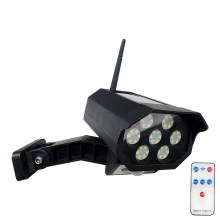 Cameră LED de supraveghere falsă cu senzor LED/3,7V IP44 negru + telecomandă