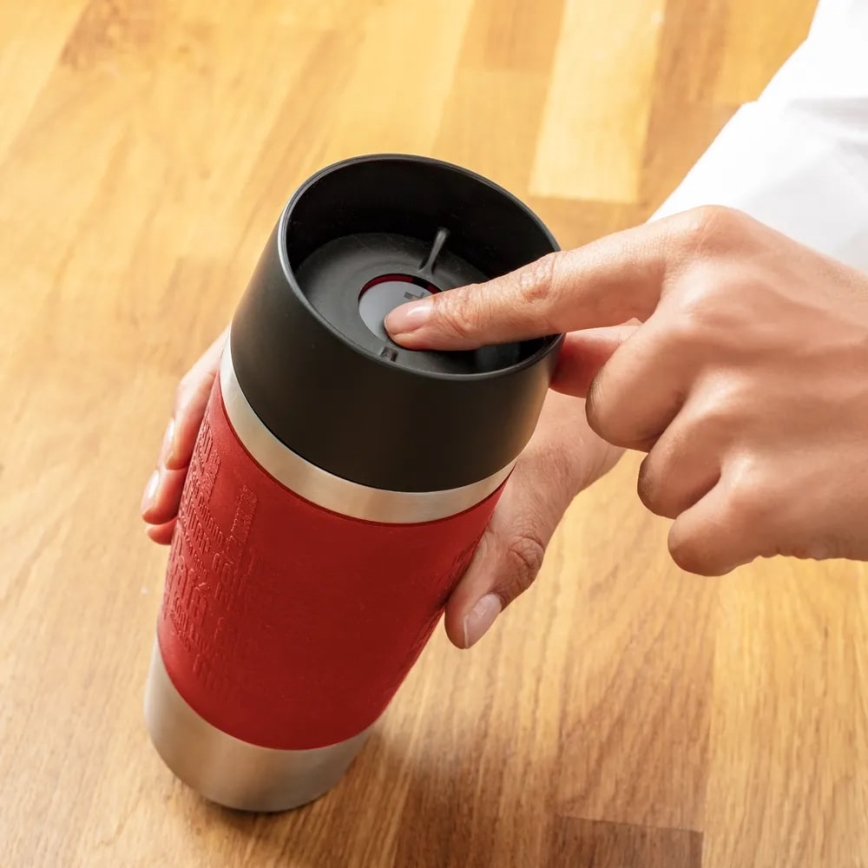 Cană de călătorie 360 ml TRAVEL MUG oțel inoxidabil/roșu Tefal