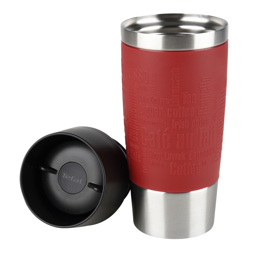 Cană de călătorie 360 ml TRAVEL MUG oțel inoxidabil/roșu Tefal