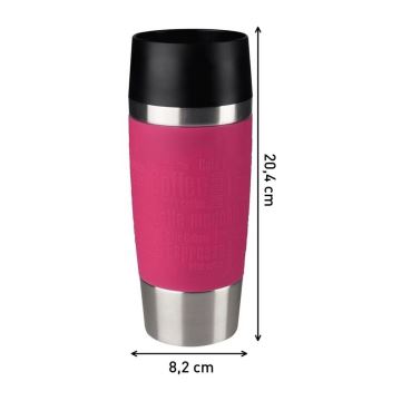 Cană de călătorie 360 ml TRAVEL MUG oțel inoxidabil/roz Tefal
