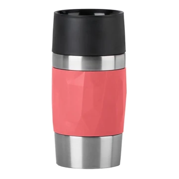 Cană termos Tefal 300 ml COMPACT MUG oțel inoxidabil/roșu