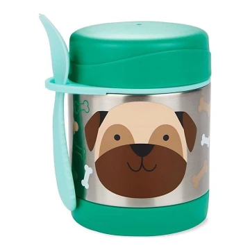 Caserolă termică cu lingură/furculiță ZOO 325 ml mops Skip Hop