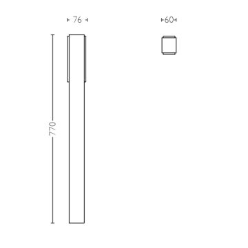 Coloană luminoasă de exterior 2xLED/4,5W IP44 Philips