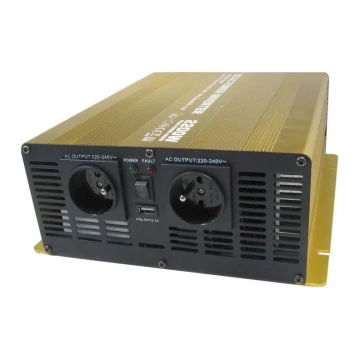 Convertor de tensiune 2200W/12V/230V + USB