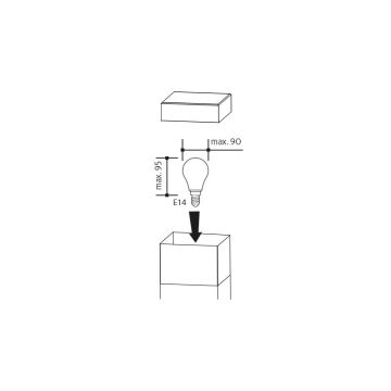 Corp de iluminat exterior GARD 1xE14/60W/230V IP44