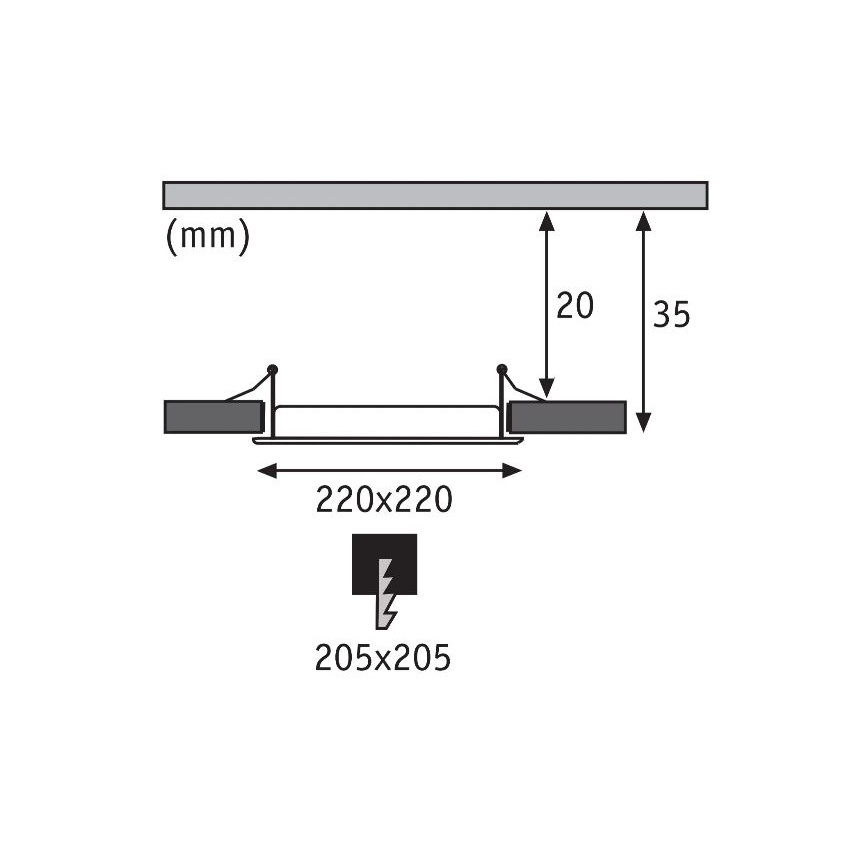 Corp de iluminat încastrat pentru baie LED/18W IP44 230V Paulmann 92066