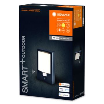 Corp de iluminat LED de exterior cu senzor și cameră Ledvance SMART+ LED/22W/230V IP44 Wi-Fi
