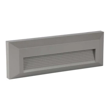 Corp de iluminat LED de exterior pentru scări LED/3W/230V IP65 3000K gri