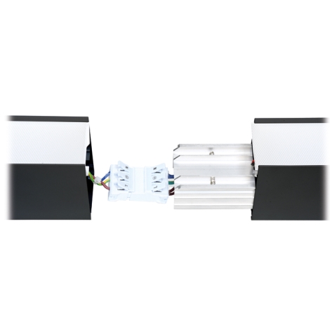 Corp de iluminat LED fluorescent Ecolite LN5070-28W/CR DONAR LED/28W/230V 120 cm negru