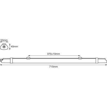 Corp de iluminat LED fluorescent industrial DAMP LED/9W/230V IP65 Ledvance