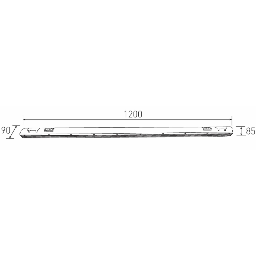 Corp de iluminat LED fluorescent industrial DUST LED/40W/230V 4000K 120 cm IP65