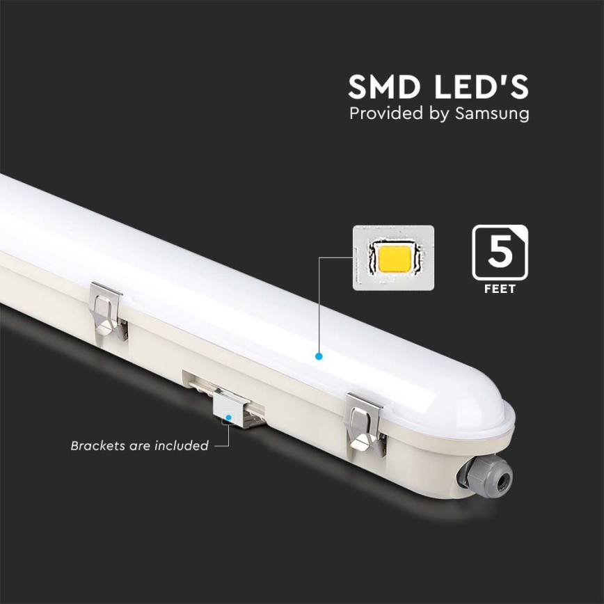 Corp de iluminat LED fluorescent industrial EMERGENCY LED/48W/230V 6500K 150cm IP65