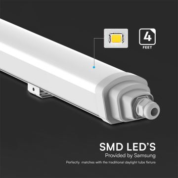 Corp de iluminat LED fluorescent industrial SAMSUNG CHIP LED/36W/230V 4000K IP65 120 cm