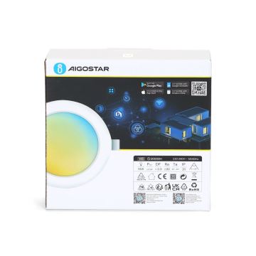 Corp de iluminat LED încastrat dimabil Aigostar LED/9W/230V d. 14,5 cm Wi-Fi