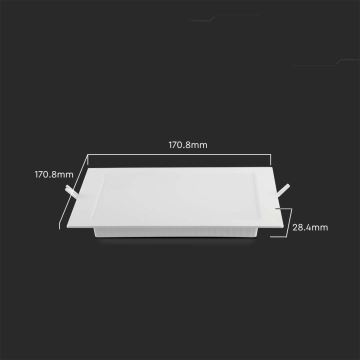 Corp de iluminat LED încastrat LED/12W/230V 4000K